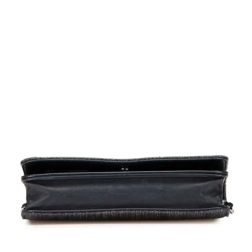 CHANEL Authentic White Leather Deauville Wallet